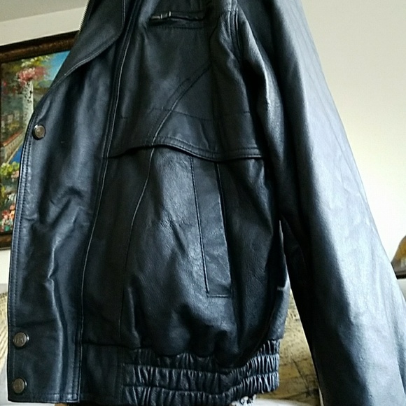 MEN'S SCORPIO USA DOUBLE COLLAR LEATHER JACKET - Picture 4 of 8